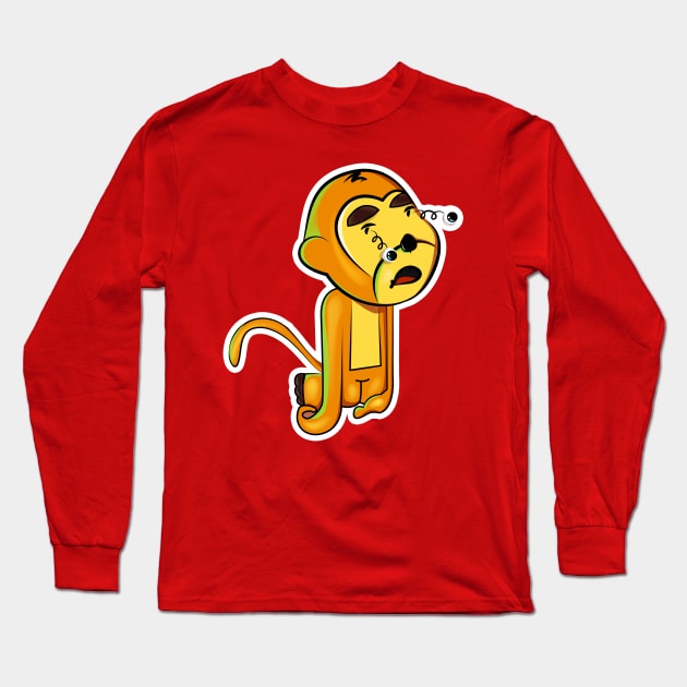 Pop Out Monkey Long Sleeve T-Shirt by archylife